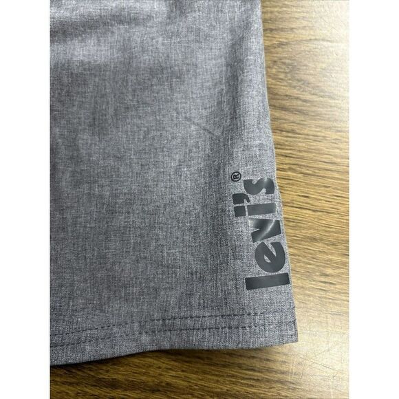 New Levi's Pull on Drawstring Shorts Straight‎ Small Gray - Picture 3 of 11